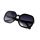 Damen Oversize Sonnenbrille schwarz silberfarbene Details