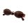 Ovale Damensonnenbrille mit Metallrahmen havanna braun