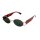 Ovale Damensonnenbrille mit Metallrahmen havanna grün