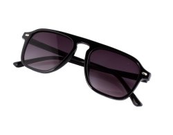Moderne Sonnenbrille mit hohem Steg schwarz