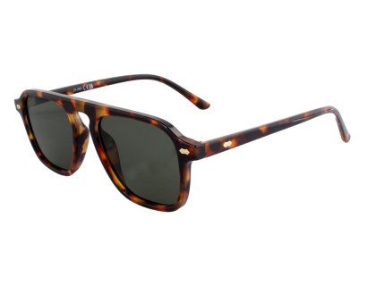 Moderne Sonnenbrille mit hohem Steg braune Schildpatt-Optik
