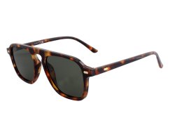 Moderne Sonnenbrille mit hohem Steg braune Schildpatt-Optik
