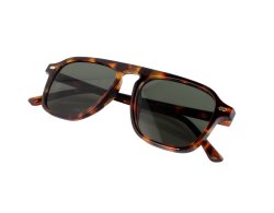Moderne Sonnenbrille mit hohem Steg braune Schildpatt-Optik