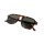 Moderne Sonnenbrille mit hohem Steg braune Schildpatt-Optik