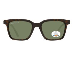 Polarisierende Sonnenbrille in moderner Form demi braun