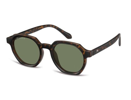 Polarisierende Sonnenbrille in geometrischer Form braune Schildpatt-Optik
