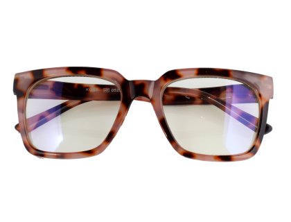 Bildschirmbrille mit gerader Oberkante havanna