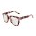 Bildschirmbrille mit gerader Oberkante havanna