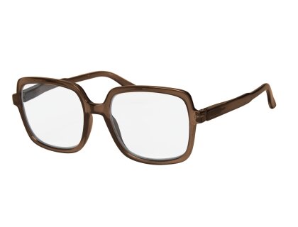 Lesebrille mit Federscharnieren taupe