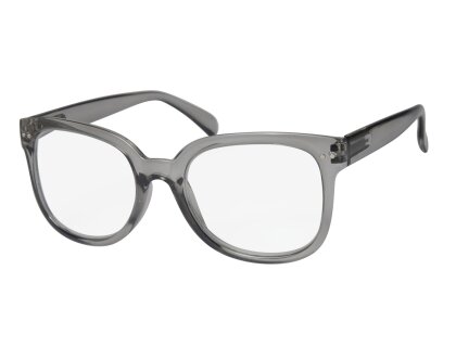 Lesebrille mit Federscharnieren grau