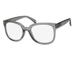 Lesebrille mit Federscharnieren grau