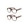 2er Pack Lesebrille mit breitem Rahmen Schildpatt Optik