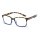 Neckholder Lesebrille mit extra langen Bügeln havanna braun - blau