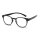 Neckholder Lesebrille in runder Retro-Form mit extra langen Bügeln schwarz