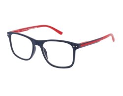 Lesebrille mit Flexbügel blau-rot