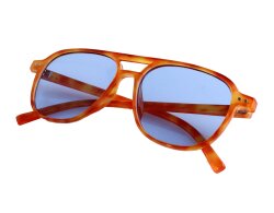 Doppelsteg Sonnenbrille orange havanna