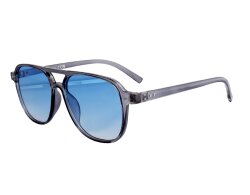 Doppelsteg Sonnenbrille graublau