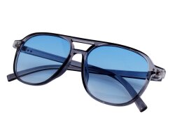 Doppelsteg Sonnenbrille graublau