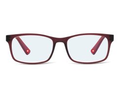 Matt rote Bildschirm-Lesebrille mit Blaufilter