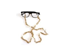 SUNSAZION Glamour Brillenkette mit Zierperlen goldfarben
