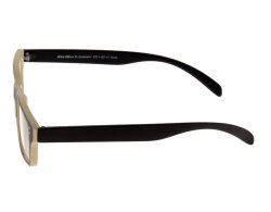STRIKE EYEWEAR Lesebrille matt schwarz - hellgelb