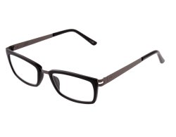 Lesebrille mit Metallbügeln schwarz