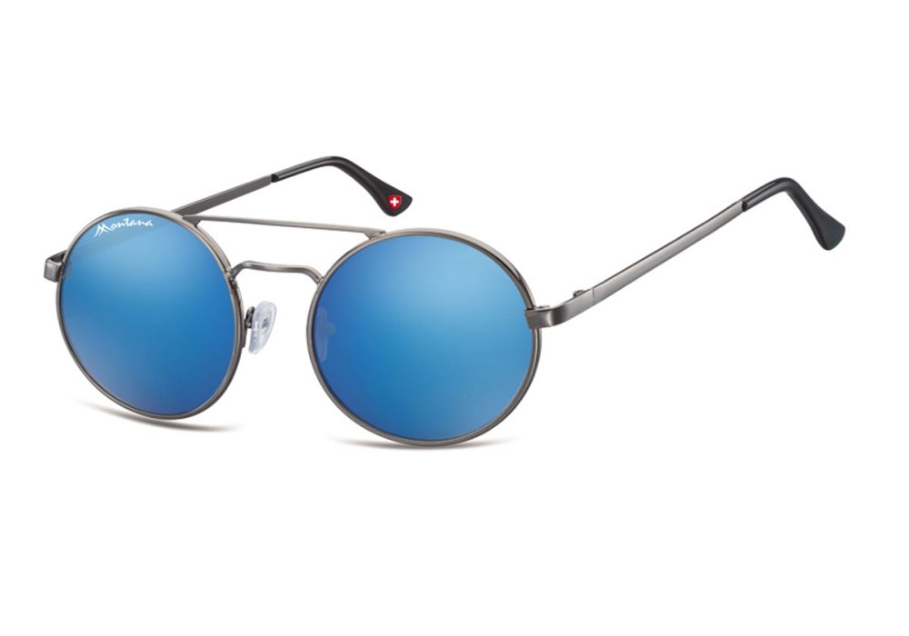 Retro Sonnenbrille blau verspiegelt - Lesebrille günstig auf Rechnung